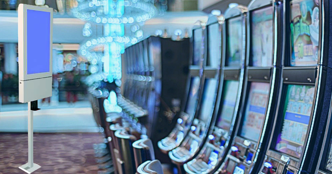 EntComMedia Hand Sanitizer Kiosk in Casino